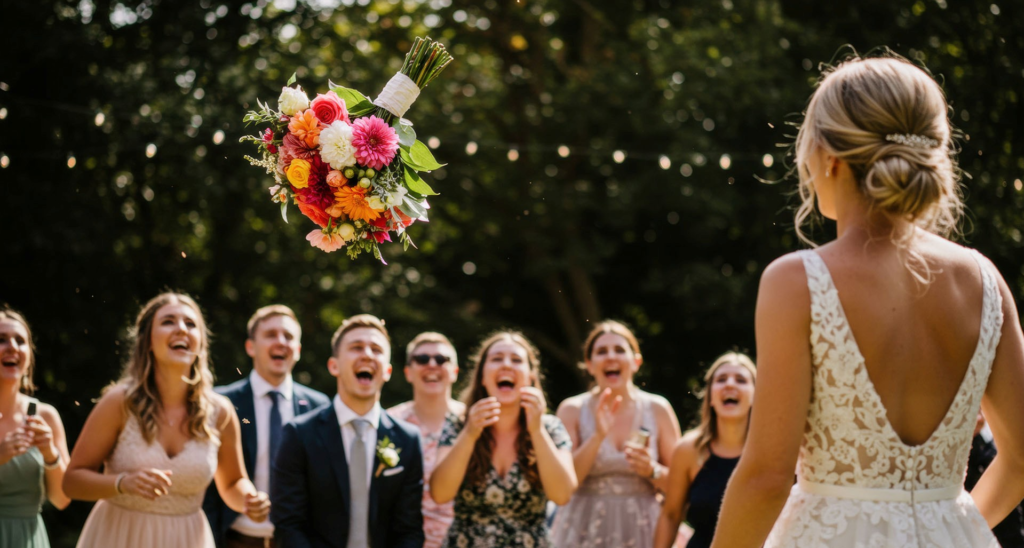 Ambiance de fête lors d'un mariage